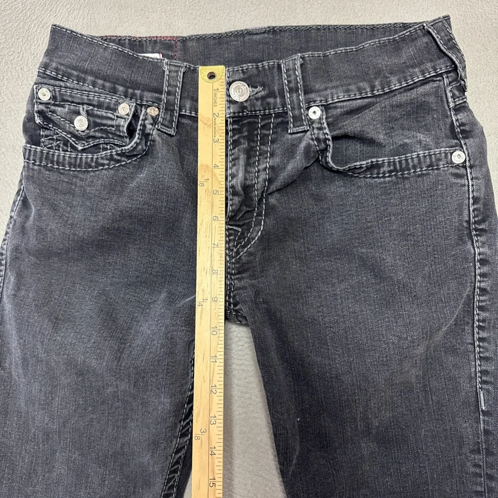 True Religion Jeans Ricky Flap Big T Relaxed Straight Sz 32 (30x32) Black Grunge